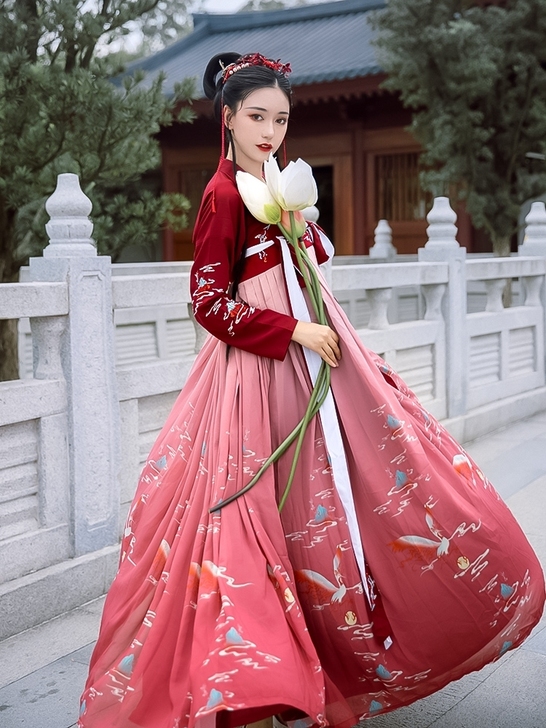 艺缕赤鸢传统汉服齐胸襦裙日常清新6米大摆正品