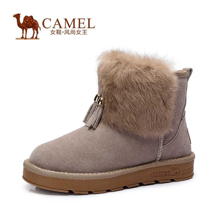 骆驼 短靴绒里雪地靴 冬季