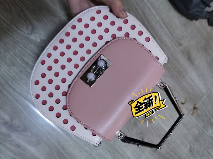 夏季头层牛皮小猪包真皮链条包小ck包包女斜...