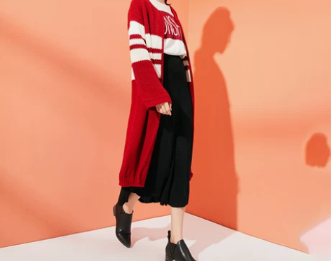 诗曼朵2018冬季新品韩版撞色加厚保暖针织...