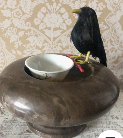 海淘  回流 旧藏 尼泊尔昆仑石老茶盏 +...