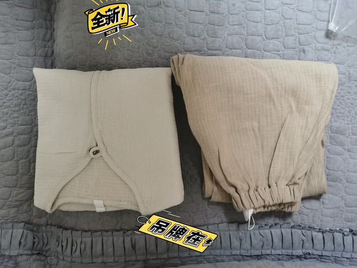 全新，全新，带吊牌麻制儿童服装。给儿子买的...