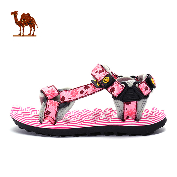 骆驼户外沙滩女鞋 按摩凉鞋夏季款溯溪防滑运...