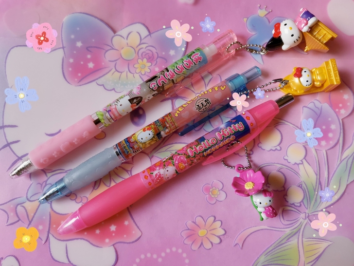 三丽鸥限定HelloKitty自动圆珠笔铅笔
