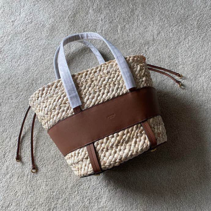 OROTON最新款纯原复古草编菜篮子,独特...