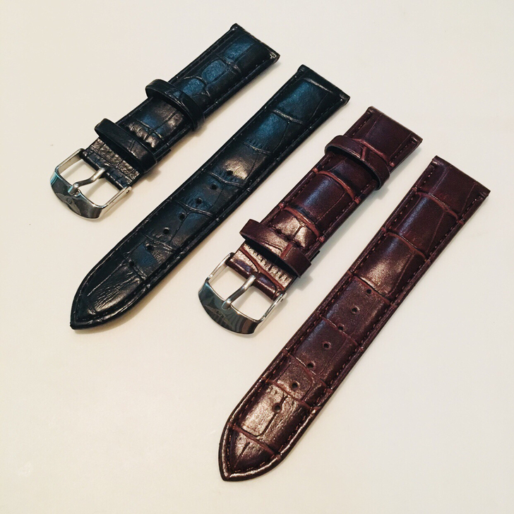 超薄手表带配件冠琴男表皮带男女士超薄软皮2...