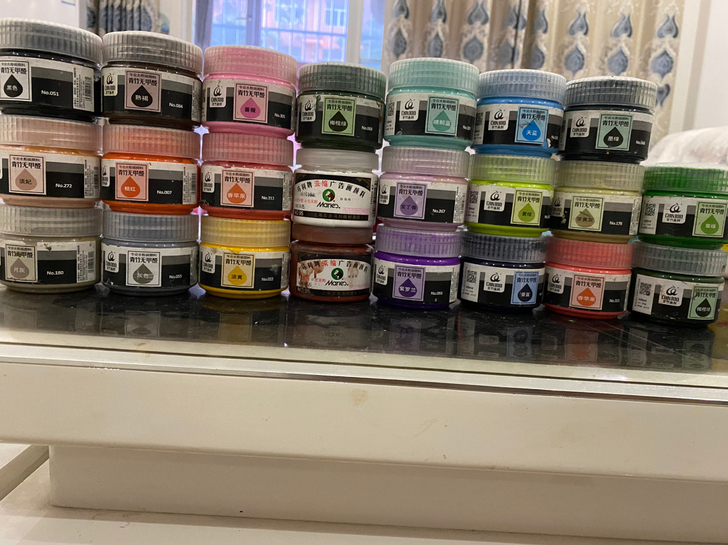 青竹100ml无甲醛水粉画颜料 颜色数：2...