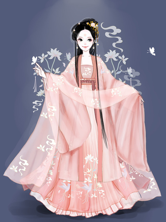 幽兰满堂 墨子研 汉服女中国风齐腰齐胸襦裙...