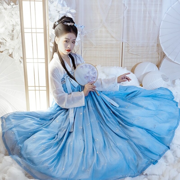 云汐梦 墨子研 原创汉服女齐胸襦裙两片式（...