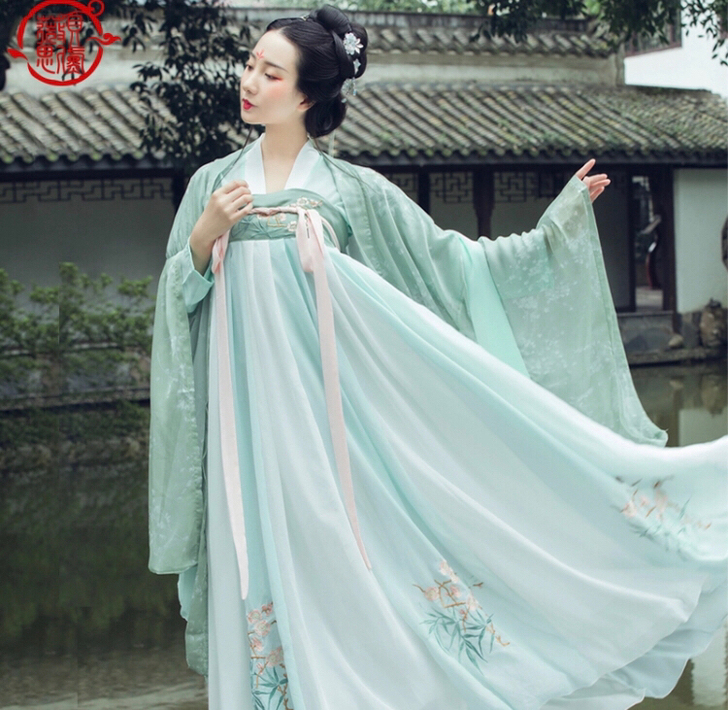 正版原创汉服女夏季齐胸襦裙大袖衫套装白菜价...