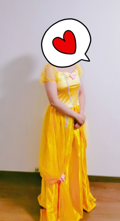 迪士尼艾莎公主裙,演出服,只在年会穿过一次...