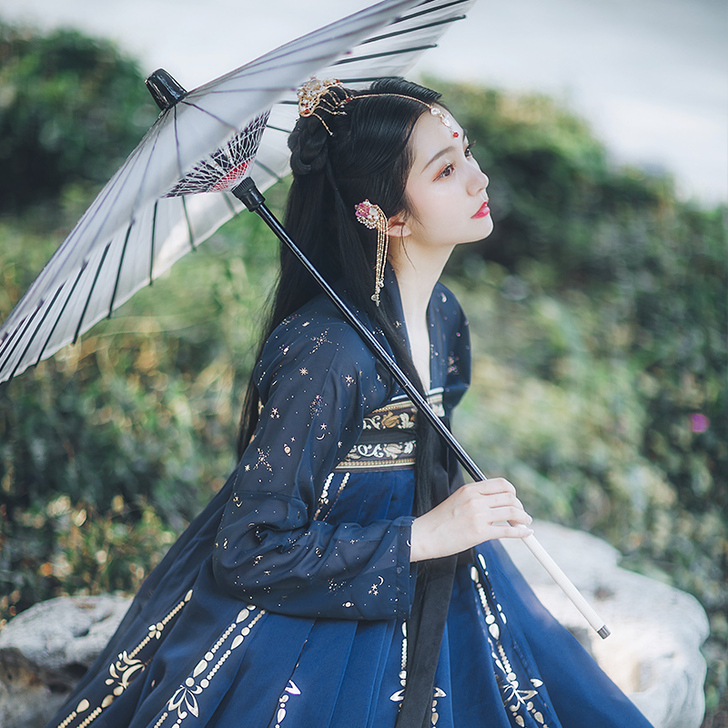 墨子研汉服m码，出去玩穿过一次，因为要退圈...