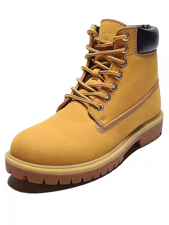 骆驼大黄靴男士踢不烂 女款马丁靴高帮男鞋经...