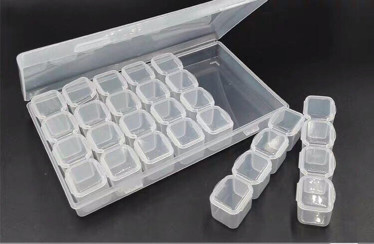 28格带透明盖元件盒、药片盒、饰品收纳盒、...