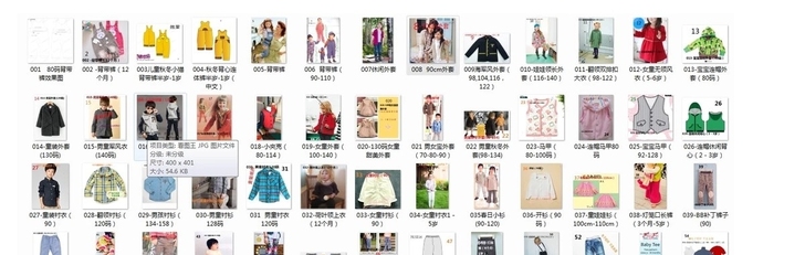 服装制版男女童纸样ET纸样大货纸样齐码纸样