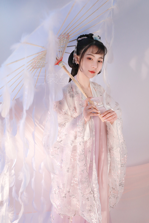 汐裳纪-东月棠分店春樱粉紫六米摆一片式齐腰...