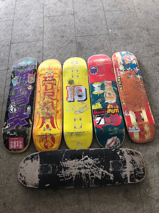 专业滑板 练练动作没问题 赞助滑手换下来的