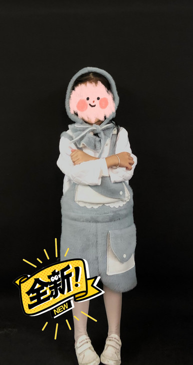 童装服装设计一件套（帽子+长袖打底+连体短...