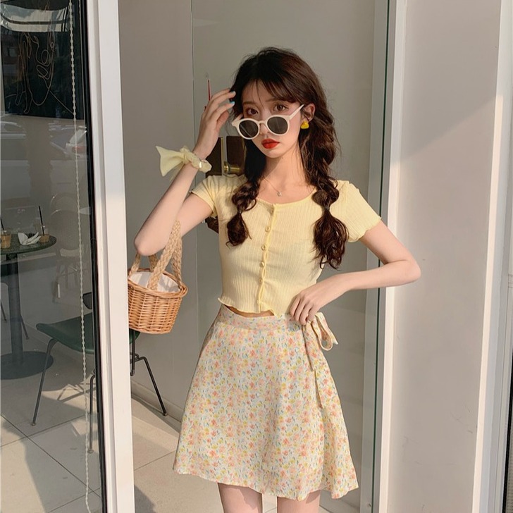 晶美雅 蕾丝雪纺衫半身裙子