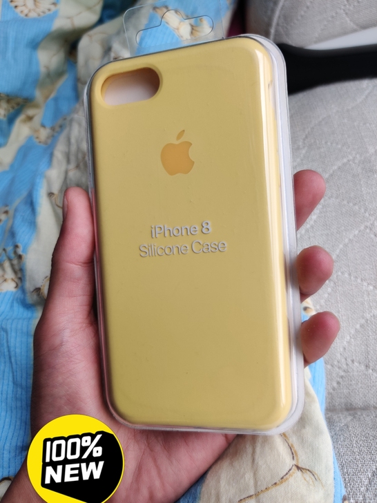 iphone7/8液态硅胶保护壳，花粉黄，...