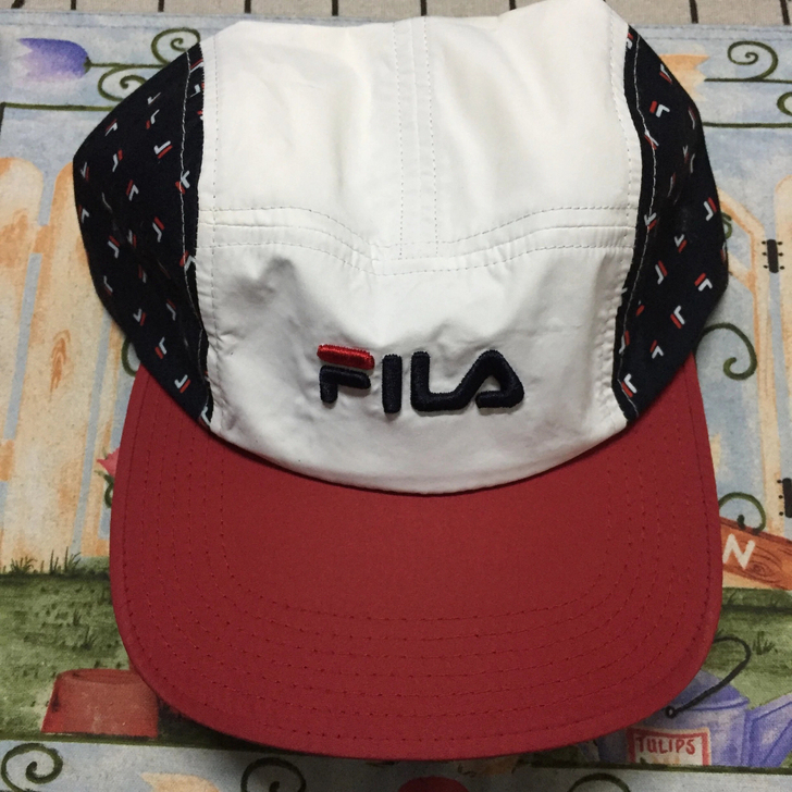 Vintage斐乐五片帽拼色匡威可调节co...