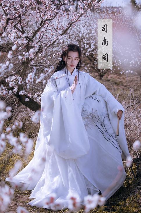 司南阁原创【无缘】汉服男女款明制白色圆领袍...