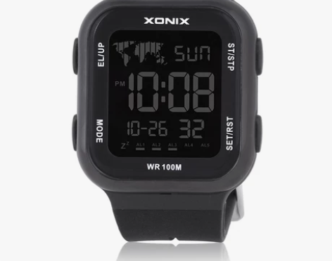 XONIX精准新款方形数字电子表男学生防水...