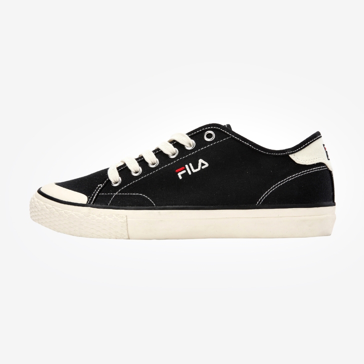 Fila/斐乐帆布鞋 复古风黑白黄绿 情侣...