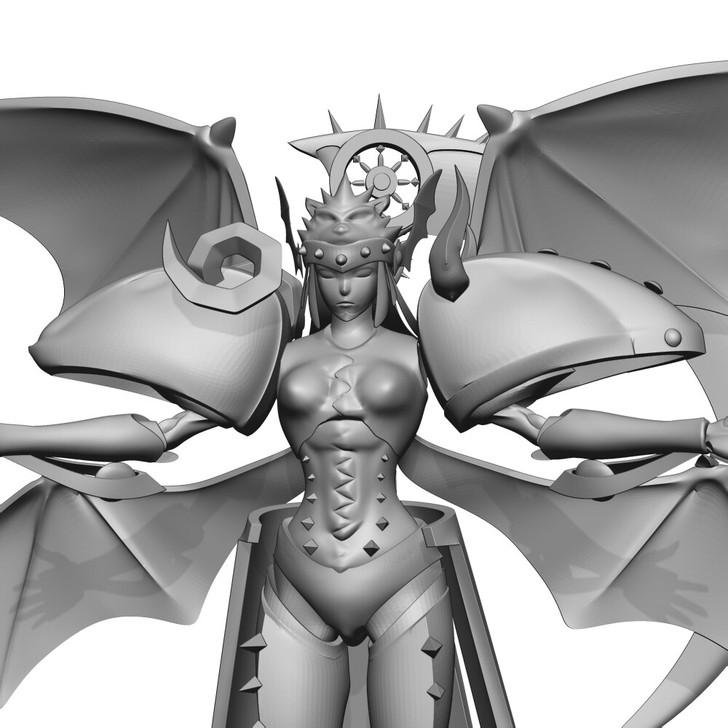 神圣天女兽座天使堕落形态 数码宝贝 3D打...