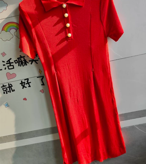 法式连衣裙女针织夏季2022新款设计感小众...
