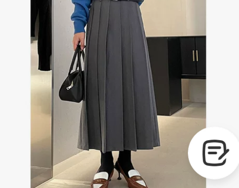 学院风百褶半身裙女2022秋季新款韩版休闲...