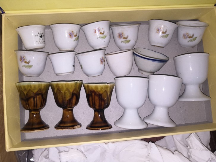 民国老茶具一套德化瓷等