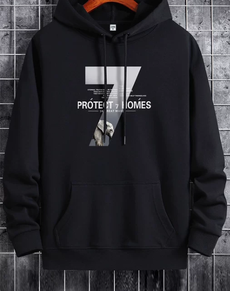 森马连帽卫衣男秋冬加绒纯棉套头宽松男装20...