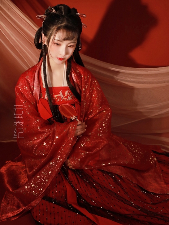 【云裳纪 律吕迢扬】云月-胭脂金 两片式三...