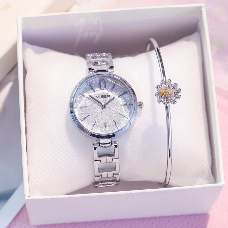 2021新款女士手表女款学生夏季钢带满天星...