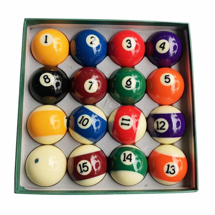 新康黑八台球水晶台球美式十六彩桌球子标准大...