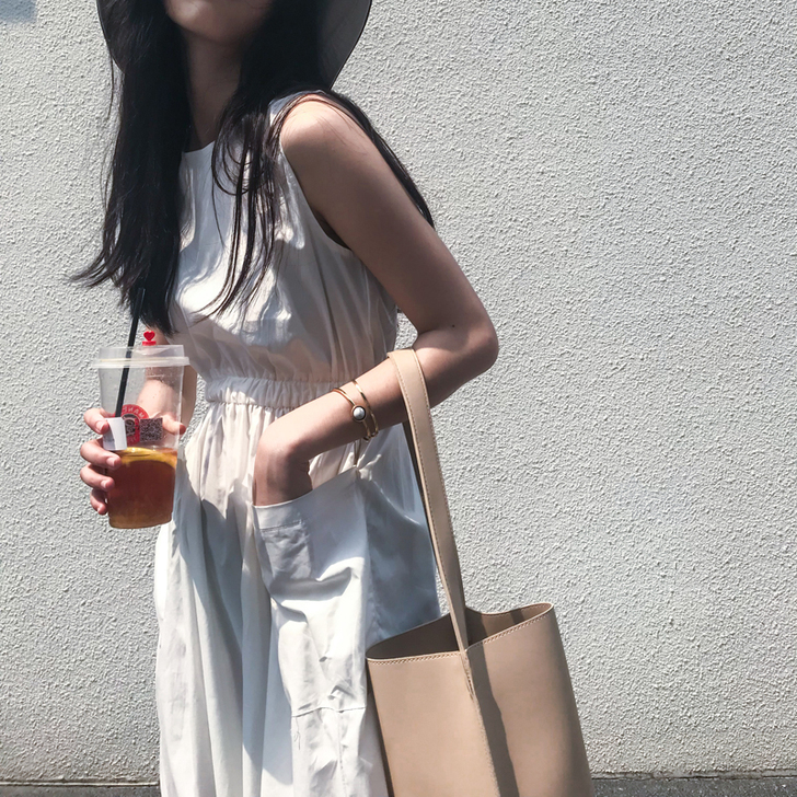 chic慵懒风长裙心机设计感连衣裙女冷淡风...