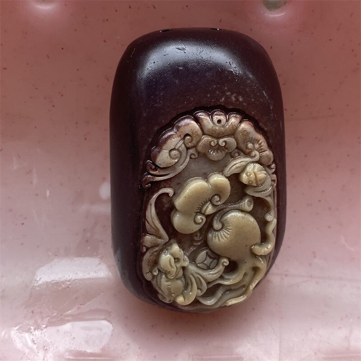 贵州紫袍玉玉石雕刻手把件文玩杂项挂件玉雕石...