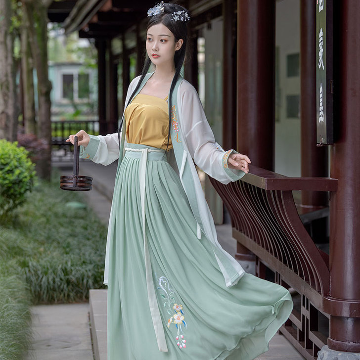 【芙蓉】茗月萱原创宋裤裙汉服女宋制褙子四件...