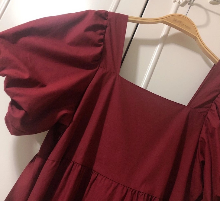 酒红色连衣裙均码 酒心红 料子舒服 很凉快