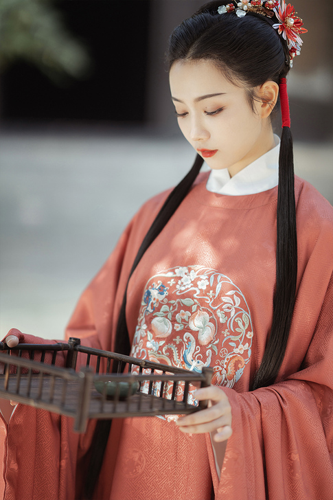 兰若庭 如约 圆领大襟 明制 汉服 暗纹 ...