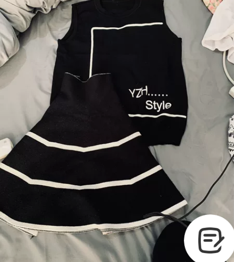 (科幻)大摆裙针织高腰裙太阳裙半身裙 感兴...