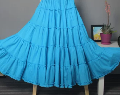 半身长裙夏大摆裙高腰沙滩裙跳舞裙子文艺波西...