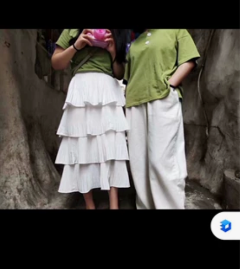 白色蛋糕裙女2019春夏高腰中长款百褶裙半...