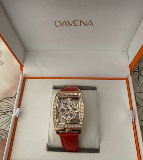 DAVENA蒂玮娜扑克女神时来运转手表女款...