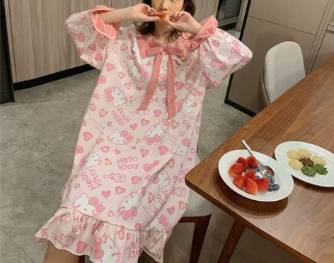 【新品】果壳睡衣女春秋HelloKitty...