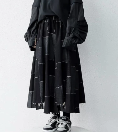 山本风 不规则 牛仔 A字裙 S码8成新