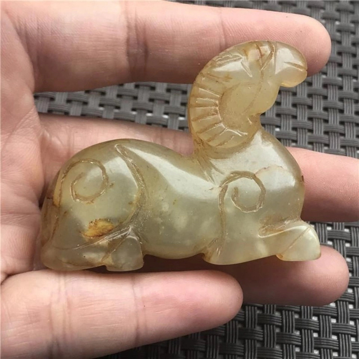 古玉老玉挂件古玩岫玉古典玉石摆件工艺玉雕复...
