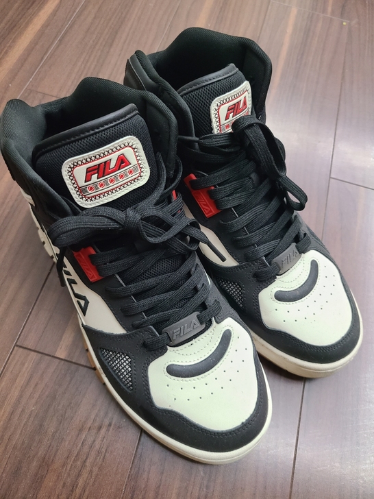 FILA 斐乐官方篮球鞋男2021春季高帮...