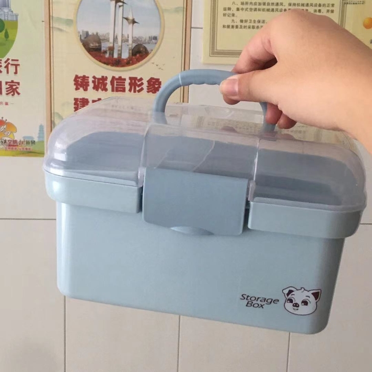 以前摆地摊还剩5个多功能家用药箱大号中号小...